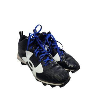 Under Armour Kids UA Crusher RM Jr Football Youth 6Y Blk/White Molded Cleat READ